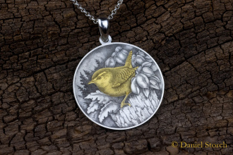 Goldschmuck_Vogel_Unikat_Handgravur